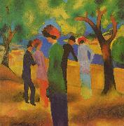 August Macke Lady in a Green Jacket oil painting picture wholesale